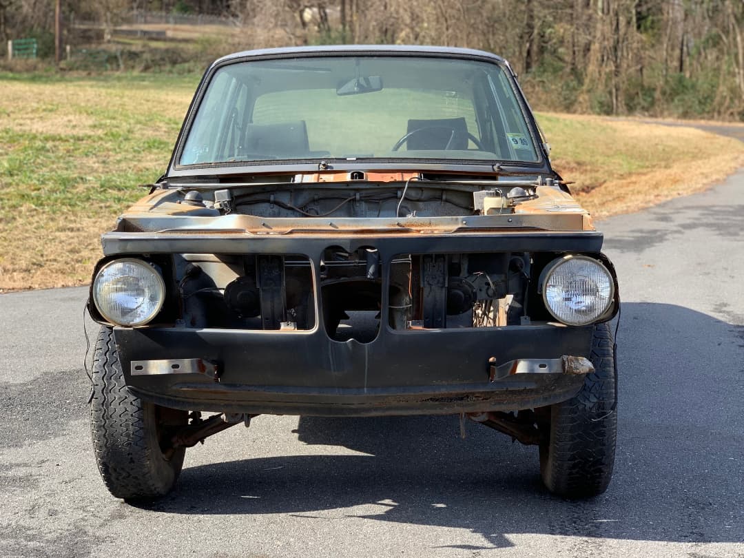 A 1972 BMW 2002 rolling project