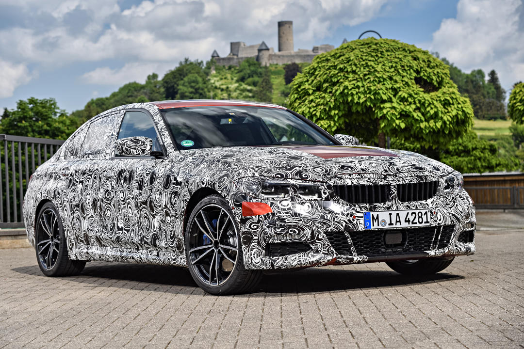 A spy shot of the BMW G20 3 Series