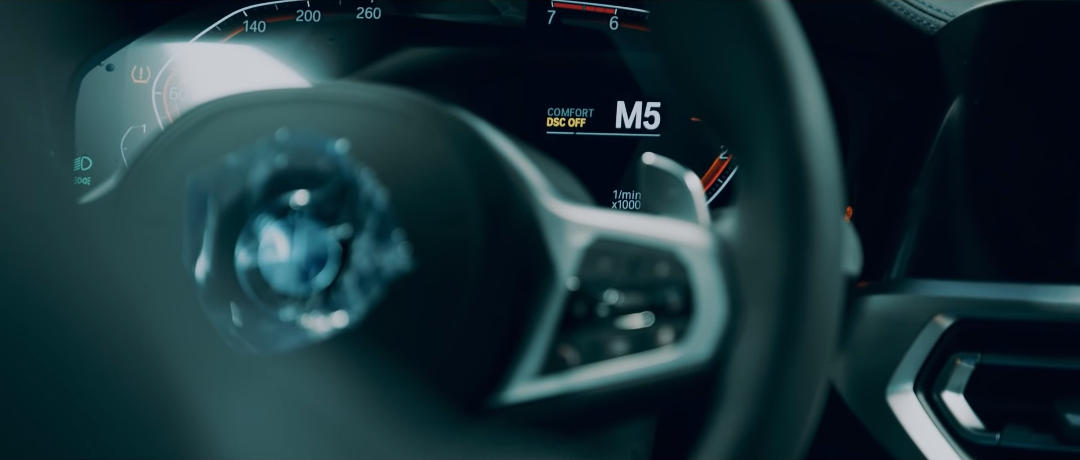 The digital dashboard of a BMW G20 3 Series