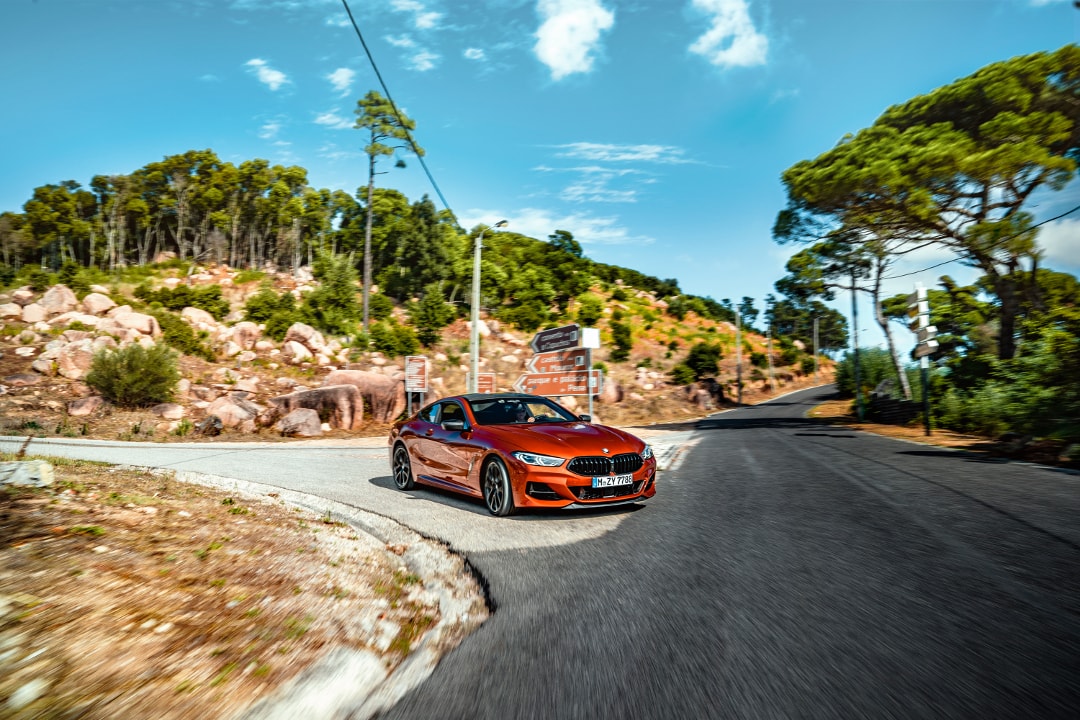 The BMW G15 8 Series in Sunset Orange