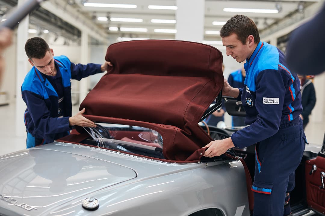 The restored BMW 1600 GT convertible